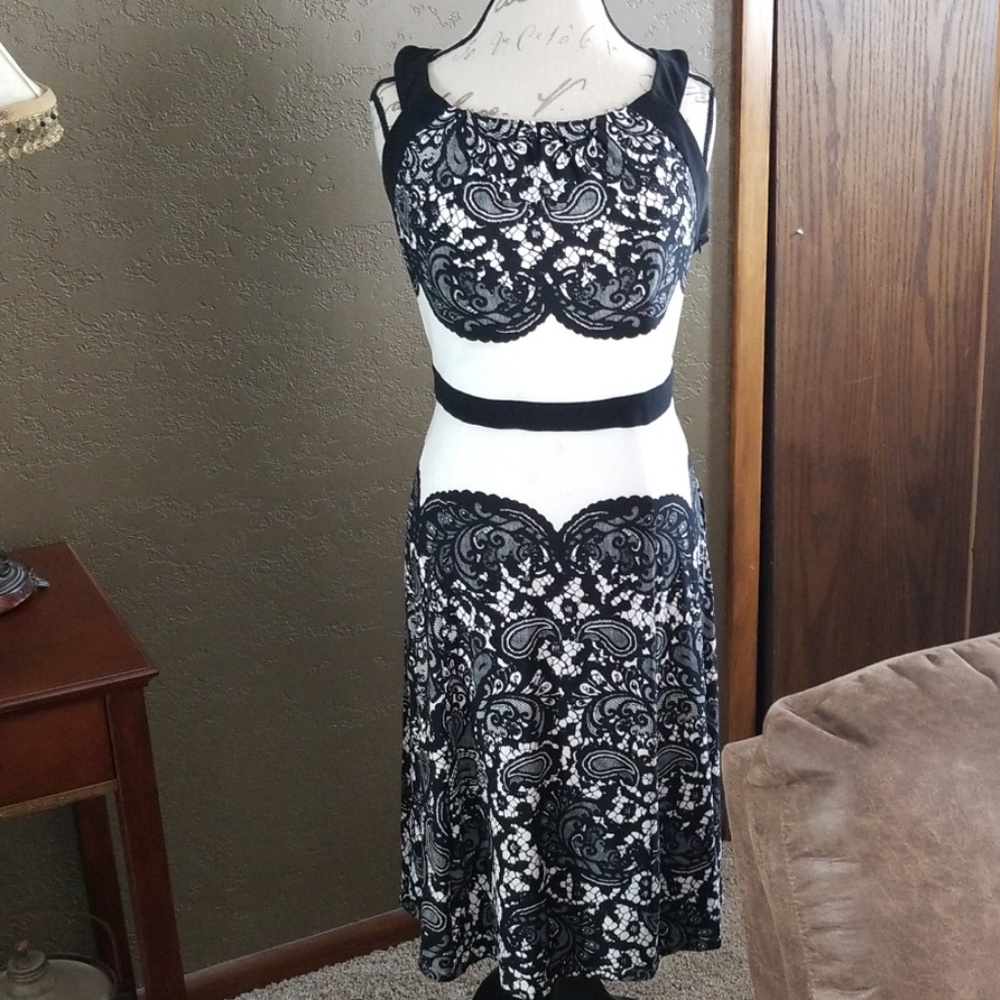 Black and white dress